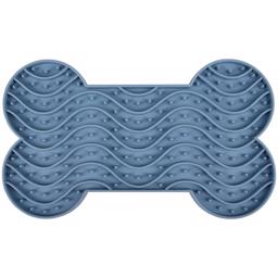 Flamingo Lick Pad Yummee Silikone Bone Blue Medium Model